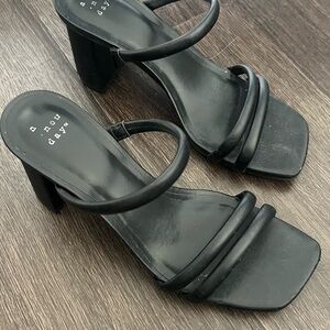 A New Day Black Strappy Heels